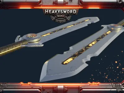 HeavySword SciFi I Low-poly 3D model