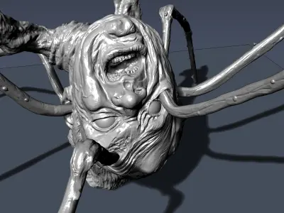 The Thing Spider head 3rd scale 3D print model