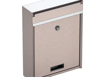 Stainless steel mailbox 3D model