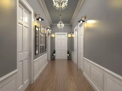 Interior corridor 3D model purchase