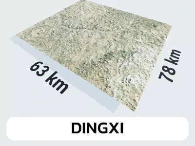 Dingxi China City Landscape 3D Model 3D model