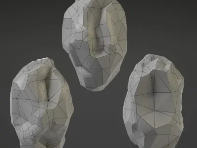 Stone Big - 4th Low-poly 3D model