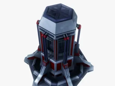 Force field generator 08 sci-fi Low-poly 3D model
