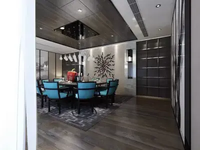 Living room space - modern style - 9413 3D model