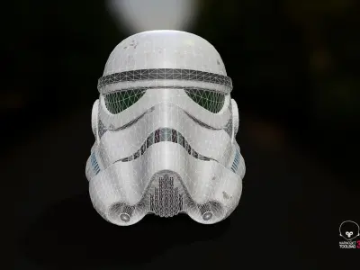 Star Wars The Black Series Imperial Stormtrooper Helmet Low-poly 3D model