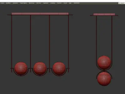 Rondure Globe Pendant Lights Low-poly 3D model