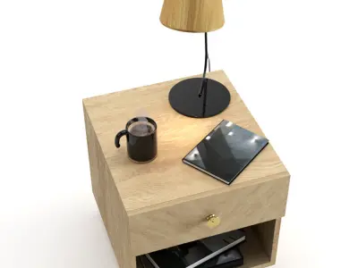 Bedside and table lamp 3D model