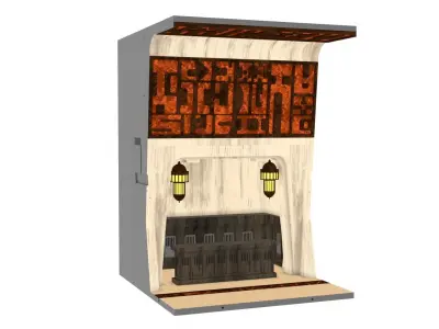 Ralph McQuarries Bazaar  - Set 2 - Shops 1-18 scale 3D print model