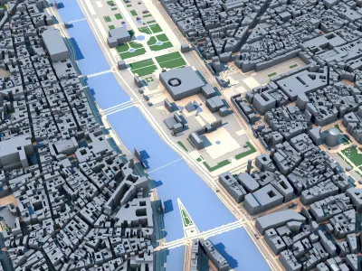 Paris Cityscape France 3D model