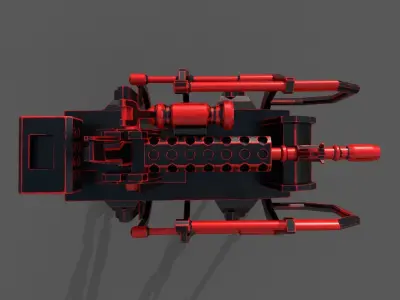 Robot Military Low-poly 3D model