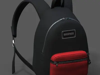Backpack Camping Generic Color 3d human baggage  Low-poly 3D model purchase