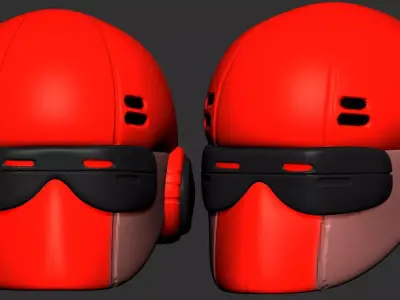 helmet high poly sculpt 3d printable  3D model 3D model buy