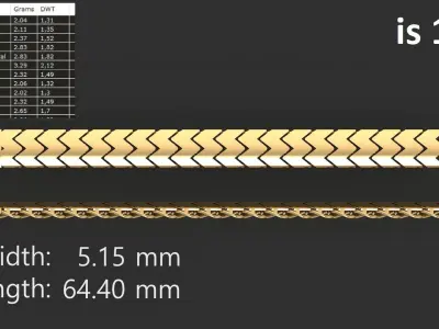 MEN WOMEN LINK CHAIN BRACELET LIGHT WEIGHT 110 PIECE  3D print model