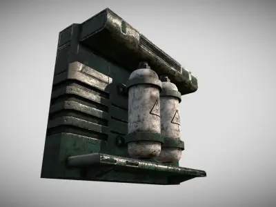 Sci-fi Panel Element Low-poly 3D model shop