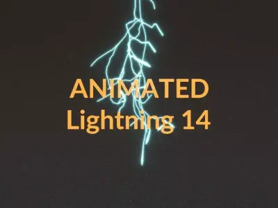 Animated Lightning v14 Low-poly 3D model