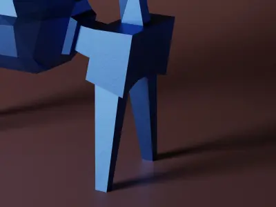 Leaf Blower Robot Low-poly 3D model