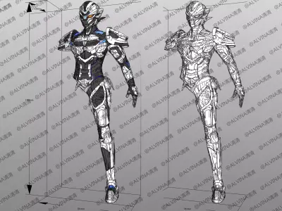 NANOCORE Balder Armor - DIY Cosplay Pepakura Foam Template Low-poly 3D model