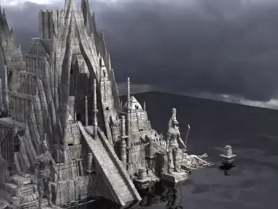 Winged Pyramid City of Ascension 2 3D model