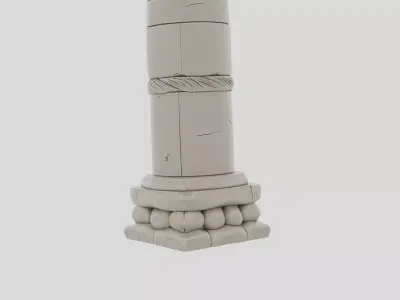 Fantasy Dungeon Stone Pillar for 3D print 3D model