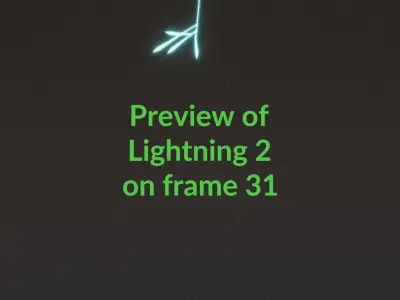Animated Lightning v2 Low-poly 3D model
