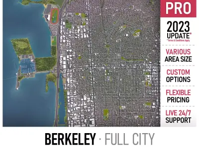 Berkeley Low-poly 3D model