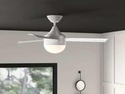 Morton Propeller Ceiling Fan - 3 Colour 3D model