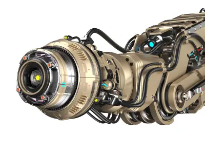 Robotic Arm 2b Rigged 3D model