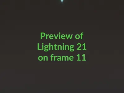 Animated Lightning v21 Low-poly 3D model