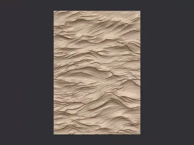 Ocean Wave Wall Art Panel 3D print model