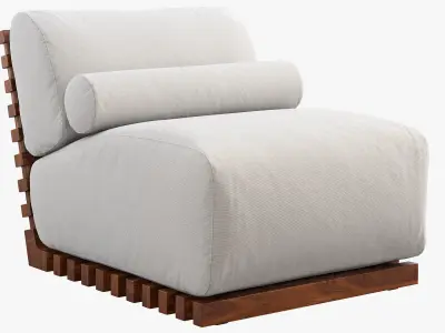 Beltempo Trimmer 1 Seater Sofa 3D model