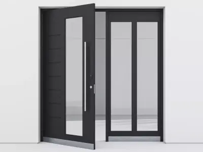 Aluminium door 48 3D model