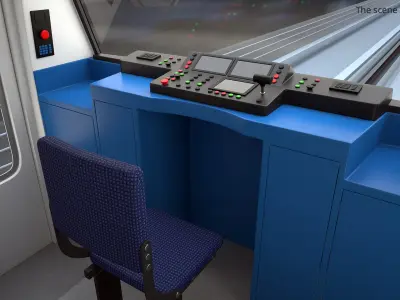  Paris Metro Subway Train MP 05 Rigged 