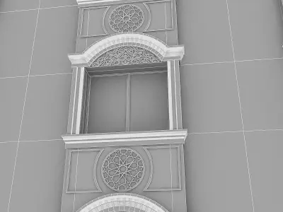 Window Frame 02 Low-poly 3D model