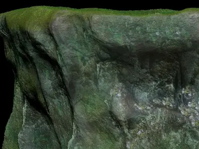 Rock Cliff V7 01 Low-poly 3D model