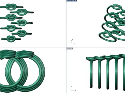 LIGHT WEIGHT KNOT RING ALL SIZE 3D print model