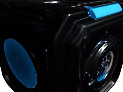 SciFi Secure Strongbox Asset Low-poly 3D model