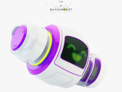 Cute levitating robot bot toy 3D model