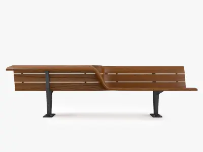 Bench wooden 3D model