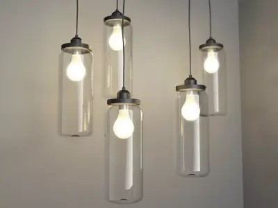 Lamp glass loft 3D model