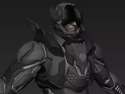 Cyberpunk Male Character Concept 3D model