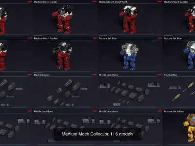 Medium Mech Collection I 3D Model Pack