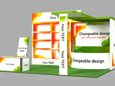 Expo Stand Low-poly 3D model