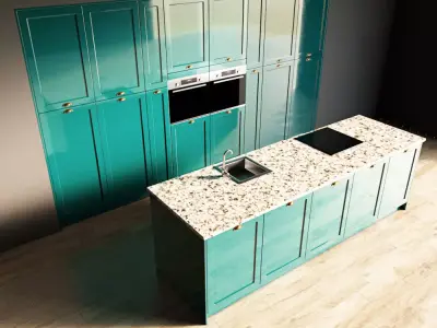 86-Kitchen2 glossy 8 3D model