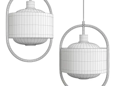 MOSSEN modern pendant light gold Low-poly 3D model