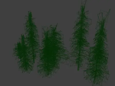 Wood System Low-poly 3D model