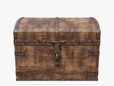 Wooden Chest 3D model buy