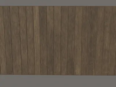 Wooden wall - NOT MODULAR - NO TILING Low-poly 3D model