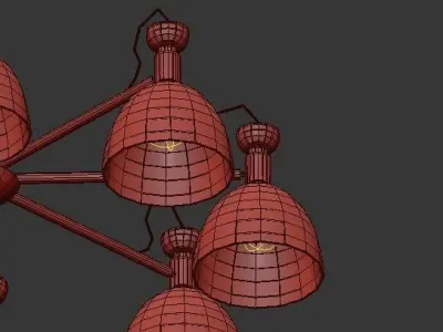 Louden lights chandelier for living room 3D model