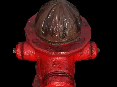 Fire Hydrant - PBR - Textured Low-poly 3D model