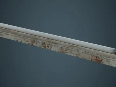 Fluorescent Bulb 3B Low-poly 3D model